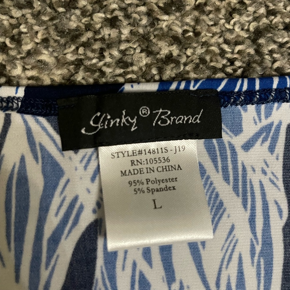 New Slinky Brand 3 piece Navy Blue and white floral Outfit L - Picture 3 of 13